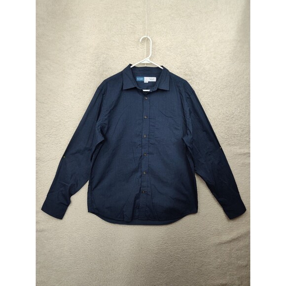 Old Navy Other - Old Navy Men Shirt Large Blue Cotton Blend Long Sleeve Button Down Regular Fit
